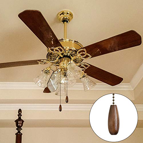 Shappy 12 Pieces Ceiling Fan Chain Pulls Wooden Ceiling Lighting Fan