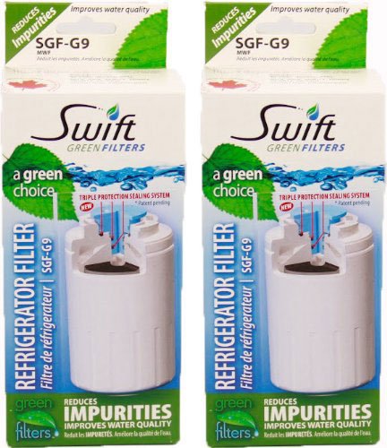 Swift Green Filters SGF-G9 Compatible Refrigerator Water Filter for MWF, WF287, 46-9991, EFF-6013A, 46-9905, Made in USA, 2-Pack