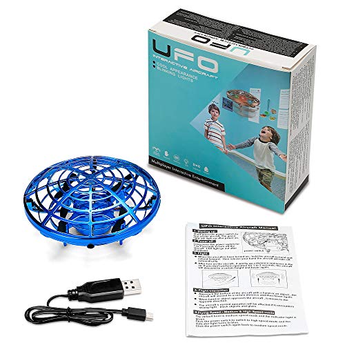 Flying Toys Drones for Kids Toddlers Adults Helicopter with 360° Rotating and Shinning LED Lights, Easy Indoor Flying Ball Hands Controlled Drone Toys for Boys or Girls