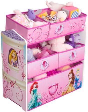 Disney Princess Multi-Bin Toy Organizer, Pink