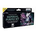 Vallejo - Pro Nocturna Imperial Purple Acrylic Paint Set | Purple Tones for Fantasy and Historical Figures | High Pigmentation Colors | Model Painting Essentials | 8 Bottles x 17 ml (0.57 fl.oz.)