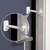 EUDEMON Child Proof Door Finger Pinch Guard, Baby Stopper & Latch, Adjustable Lever Handle for Pets, Great Lock for Dogs, Eas