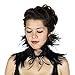 Natural Fashion Feather Choker Necklace - Black Sexy Shrug Steampunk Accessories