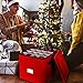 Primode Christmas Ornament Storage Box, 4 Individual Trays Xmas Storage Container, Fits 64 Ornaments Decoration Balls, Constructed of Durable Polyester Material (Red)