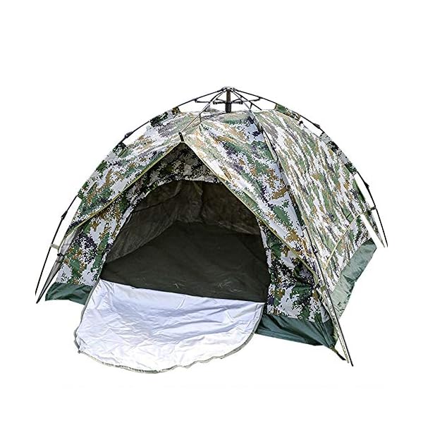 Yaunli Zelt Schnellöffnungs Camping-Zelt 3-4 Personen Double-Layer-zweitürig Dual-Use-Automatik Tarnzelt verdickte Zelt…