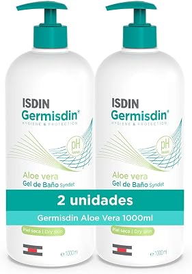 Germisdin Syndet Gel Douche Aloe Vera Usage Quotidien Recommandé Peaux Sèches ou Démangeaisons 1 L - Lot de 2