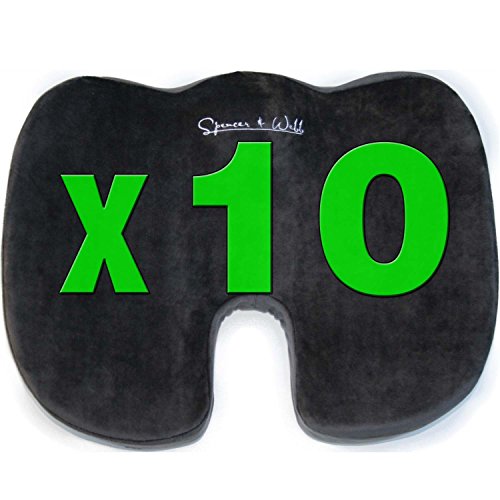 Buy [Pack of 10] Coccyx Orthopedic Wedge Cushion memory foam for