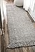 nuLOOM 2x8 Daniela Jute Tassel Hand Woven Area Rug, Grey, Solid Chunky Farmhouse Design, Natural Fiber, For Bedroom, Dining Room, Living Room, Hallway, Office, Entryway