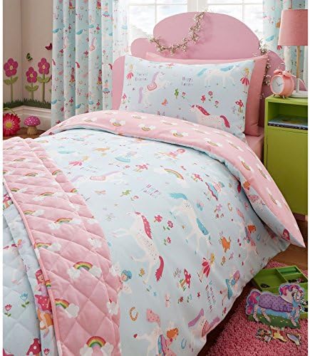 Magical Unicorn Single/US Twin Duvet Cover and Pillowcase Set