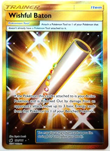Pokemon - Crimson Invasion - Wishful Baton 121/111, Secret rare, New, Mint