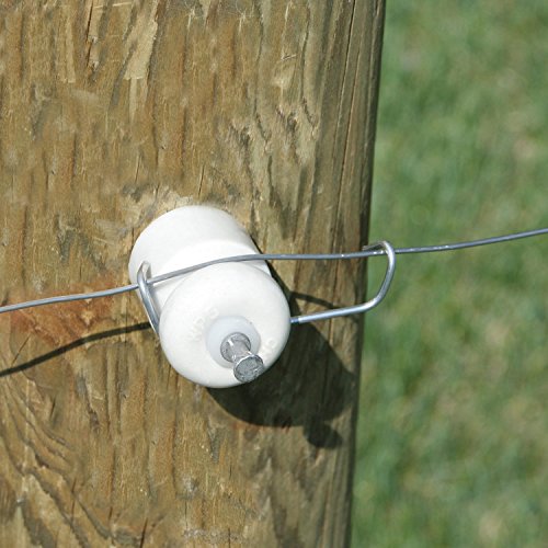 Zareba WP5 Groove Wood Post Ceramic Insulator, Single