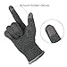 GLOUE Women's Touch Screen Gloves Texting Lined Cashmere Thick Gloves Warm Whether Winter Gloves Driving riding outdoor and indoor fashionable gloves (Grey)