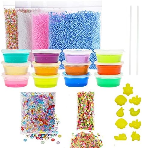 ZICA  Crystal Slime 12 Colors Magic Crystal Soft Slime Toy Non-Toxic DIY Crafts Supplies for Crystal Clear Slime
