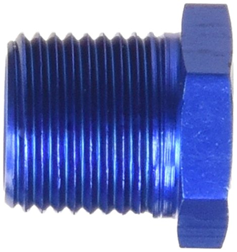 Aeroquip FCM2137 Blue Anodized Aluminum 3/8" to 1/4" Reducer Pipe Bushing