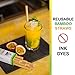 Bamboo Straws Eco-Friendly and Reusable Wooden Drinking Straws, Natural Alternative to Plastic, Zero Waste (Regular Size)