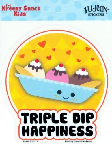 The Kreemy Snack Kids - Sweet Banana Split Ice Cream - Sticker / Decal