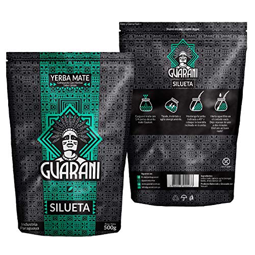 Mate Tee Guarani Silueta Mate Tee Elaborada anregender Yerba Mate aus Paraguay groÃes Paket (500g) – Bild 4