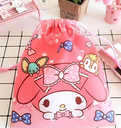 CJB Lovely My Melody Small Drawstring Party Gift Bag Heart Pink Big Ear (US Seller)