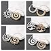 FIBO STEEL 10 Pairs Spiral Hoop Earrings Set for Women Girls Vintage Tribal Swirl Earrings