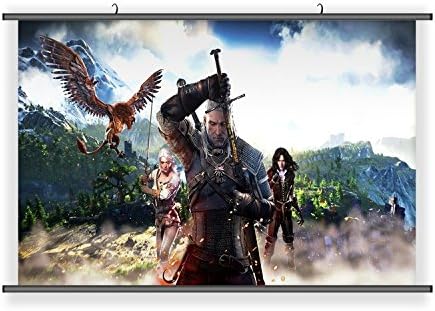 The Witcher Video Game Hanging Wall Scoll Fabric Decorative Horizontal Poster (21.6" x 13.8") - PUWITCHER15