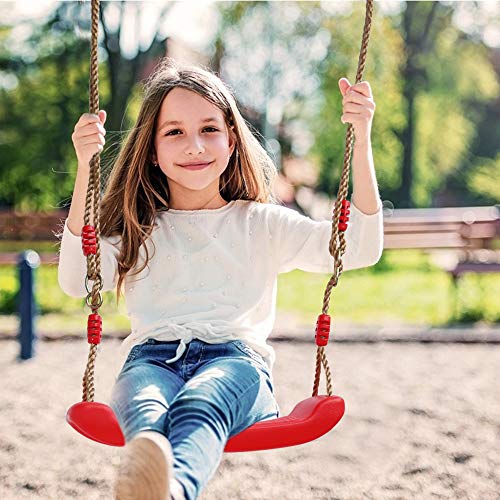 Schaukel Schaukelsitz für Kinder Kleinkinder Jugendliche Höhenverstellbar SchaukelSpielplatz für Garten Indoor Outdoor Spiele Rot – Bild 2