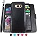 Galaxy S8 Cases,Magnetic Detachable Lanyard Wallet Case with [8 Card Slots+1 Photo Window][Kickstand] for Galaxy S8-5.8 inch, CASEOWL 2 in 1 Premium Leather Removable TPU Case(Black)