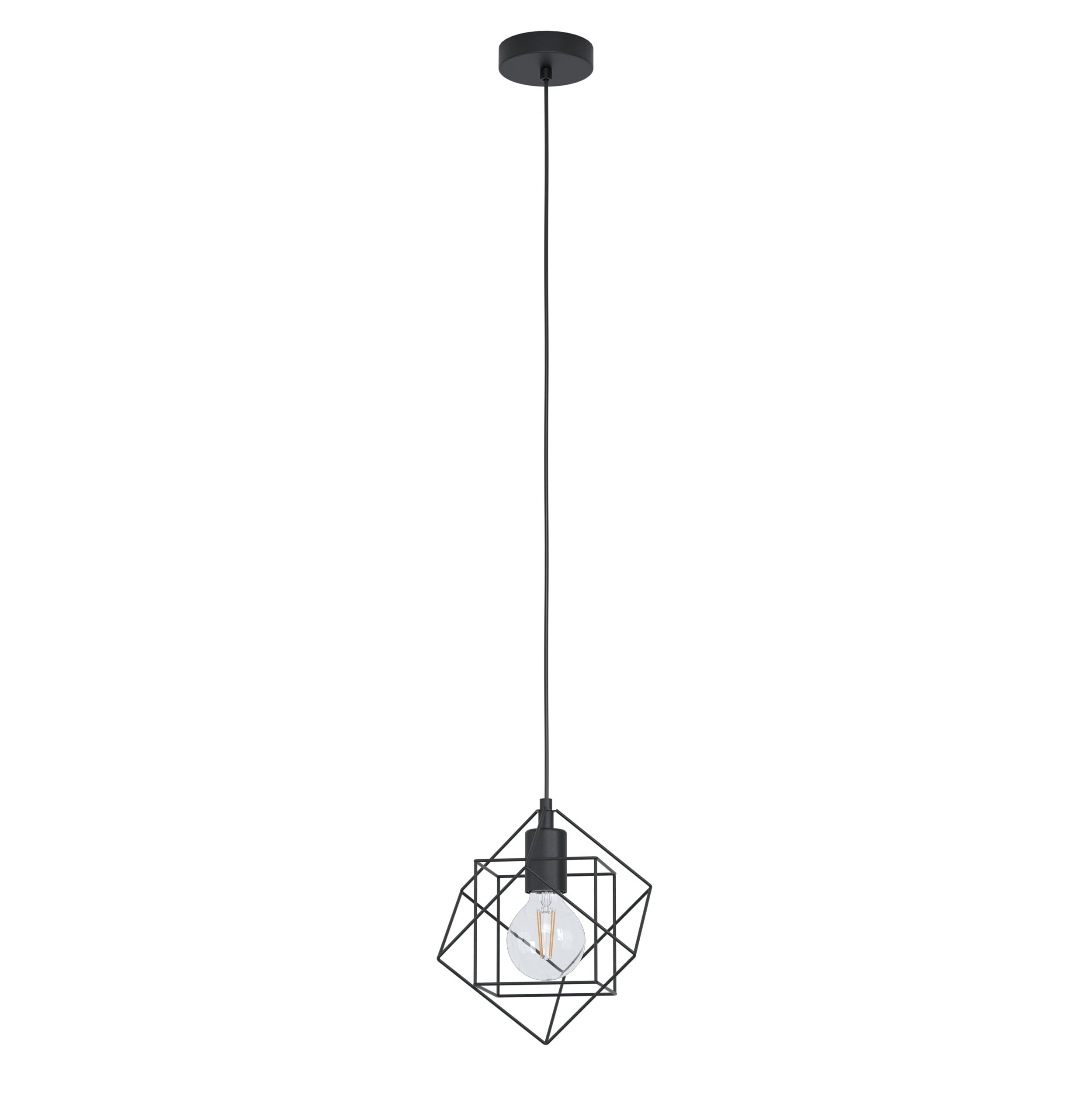 Eglo Straiton Black Steel Modern Geometric Pendant Light