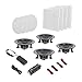 Pyle 6.5″ 4 Bluetooth Flush Mount In-wall In-ceiling 2-Way Speaker System Quick Connections Changeable Round/Square Grill Polypropylene Cone & Tweeter Stereo Sound 4 Ch Amplifier 200 Watt (PDICBT266)thumb 1