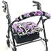 Crutcheze Made in USA Rollator Walker Seat and Backrest Covers | Designer Fashion Accessories - Walkers for Seniors with Seat Gift Cover(Purple Flowers)
