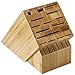 Shun Bamboo Knife Block, 22 Slot Large Knife Holder, Made from Genuine Bamboo, Kitchen Storage for Professional and Home Chefs
