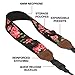 USA Gear TrueSHOT Neck Strap Neoprene Camera Straps - Padded Camera Strap, Accessory Pocket, and Quick Release Buckles - Compatible with Canon, Nikon, Sony and More DSLR and Mirrorless Cameras Floral