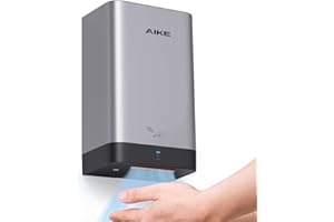 AIKE ADA Compliant Hand Dryer Surface Mount Hard Wired Design, 110V Silver Model AK2822