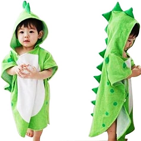 Dinosaur Capped Cape Beach Towel Animal Cloak Cape Hooded Bathrobe
