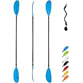 OCEANBROAD Kayak Paddle 86in/218cm, 90.5in/230cm, 95in/241cm Alloy Shaft Kayaking Boating Canoeing Oar with Paddle Leash