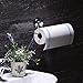 HASKO Accessories - Suction Cup Paper Towel Holder- Chrome Plated Stainless Steel Bar for Bathroom & Kitchen (Chrome)