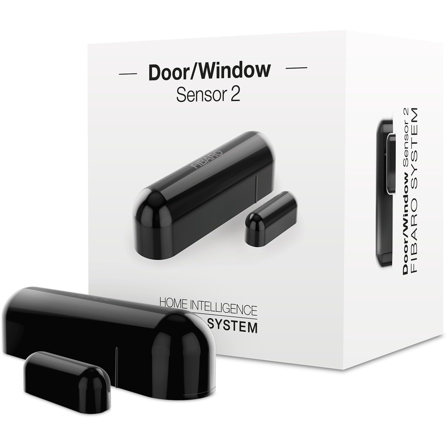 Fibaro Door Window 2 Z-Wave Plus Magnetic Reed Switch with Temperature Sensor, Black