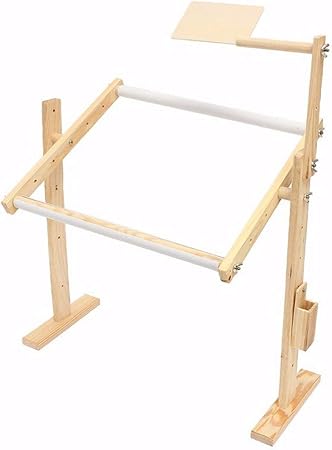 Lqkywna Embroidery Floor Stand Set Adjustable Wood Cross Stitch Frame Craft Stand Needlework Floor Standing Type Stand For Art Craft Sewing And Hanging Wooden Amazon Co Uk Kitchen Home