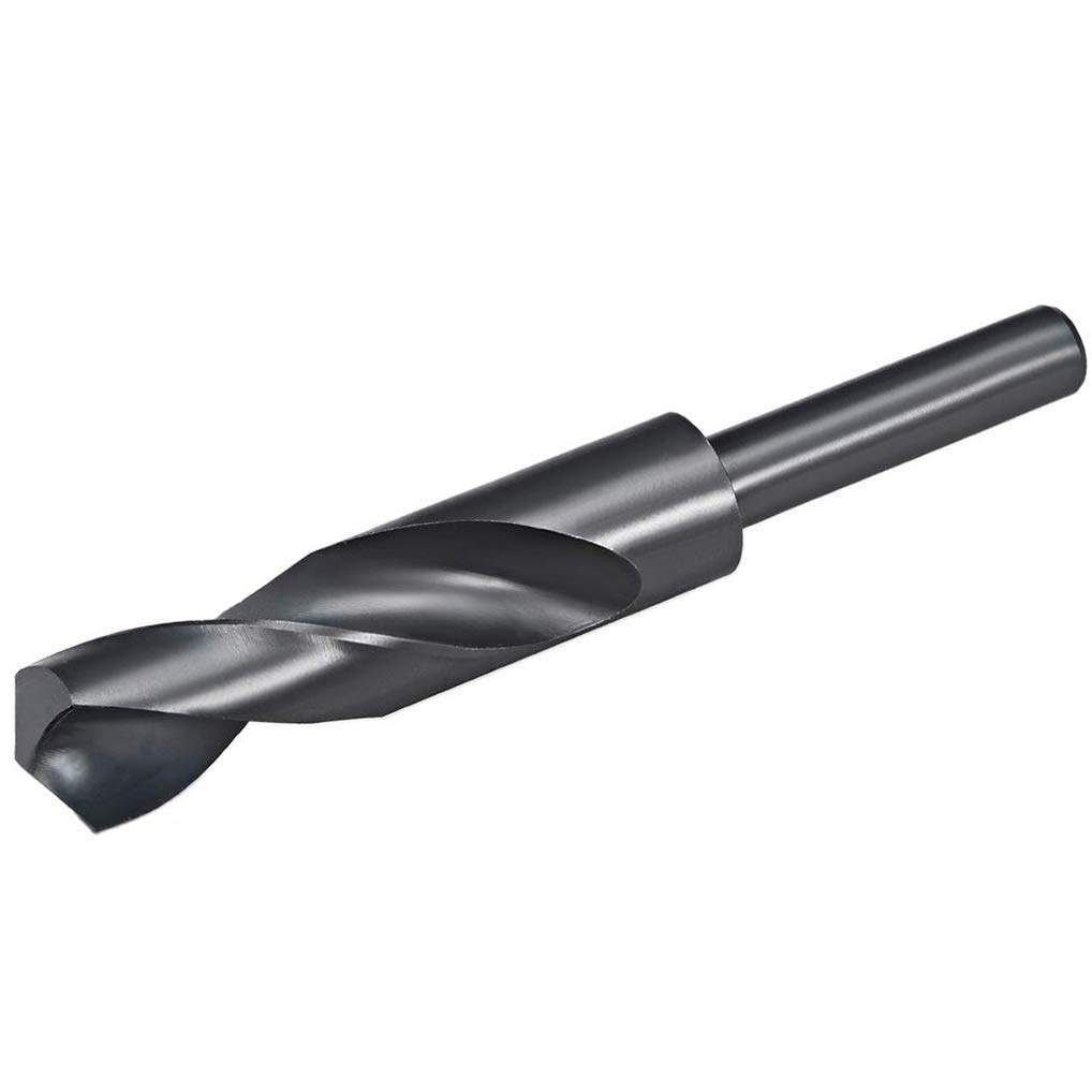 22mm(55/64-Inch) Reduced Shank Drill Bit, 1/2” Shank High Speed Steel Twist Drill Bit HSS-9341 for Aluminum Plate Copper Wood Stainless Steel