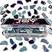 Mosaic Tiles Blue Mixed Colors 11oz Ceramic Mosaic Pieces Supplies for DIY Crafts Home Decoration Assorted Shape by Mosaic Joy (Blue Mixed)