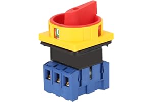 EDINSTRY 1Pcs Universal Changeover Selector Switch, Power Transfer Switch, 2 Positions, LW30-40A 380V 40A Motor, Water Pump Generators, Rotary Cam Selector