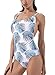 Qpladlse Swimwear Women's One Piece Swimsuit Reversible Lace-Up BathingSuit(FBA)