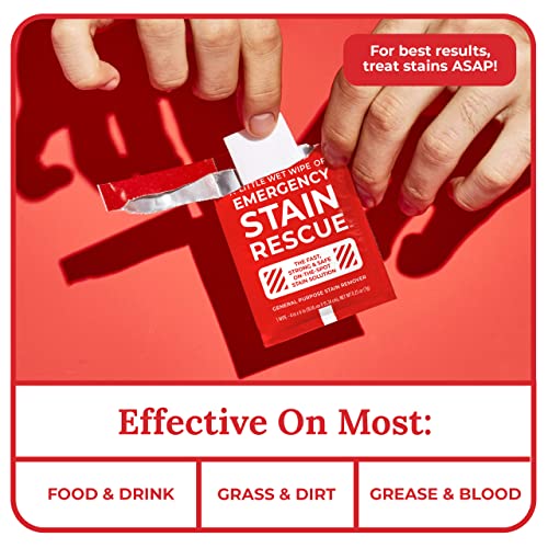EMERGENCY STAIN Remover Spray 25 Wipes Couch Stain Remover for Clothes, Fabric, Silk, Linen