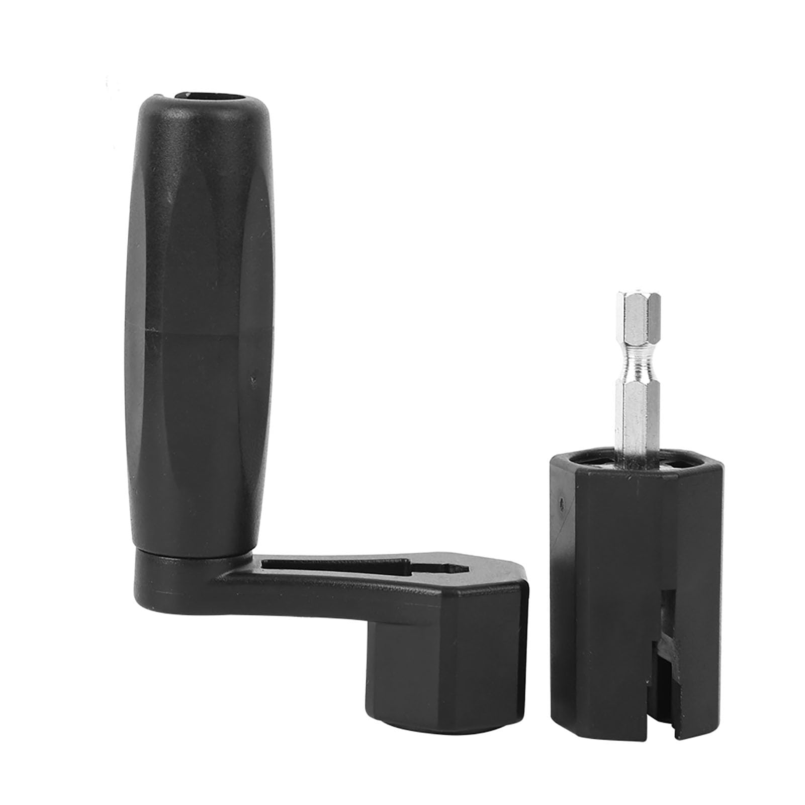 Guitar String Winder, 2 in 1 Black Guitar String Winder ABS Bridge Pin Peg Puller Screwdriver Drill Bit for Folk, Electr