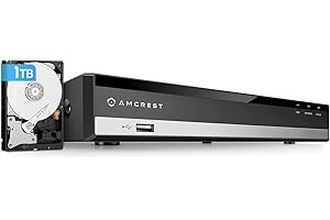 Amcrest 5MP UltraHD 8 Channel DVR Security Camera System Recorder, 5MP Security DVR for Analog Security Cameras, Remote Smartphone Access, Pre-Installed 1TB Hard Drive (AMDV5M8-1TB)
