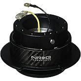 NRG Innovations Gen 2.5 Steering Wheel Quick Release Kit(Black/CF Ring), 6x70 and 6x74mm Bolt Patterns, NRG-SRK-250CF