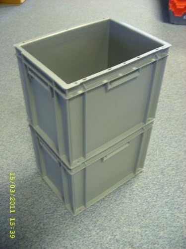 5 cajas de almacenamiento caja de plástico contenedor 30L gris: Amazon.es: Hogar