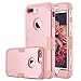 iPhone 7 Plus Case, AOKER Shockproof Hybrid Heavy Duty High Impact Hard Plastic+Soft Silicon Rubber Armor Defender Case Cover for Apple iPhone 7 Plus 5.5 Inch (2016) (Rose Gold)