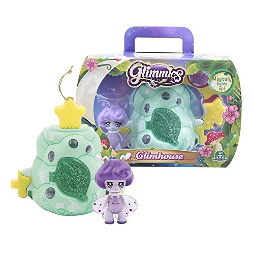 Glimmies Small Green Glimhouse and Purple Glimmie - Glimmies Llight-Up Function
