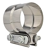 Duangkaka 3 Inch Lap Joint Exhaust Clamp, Stainless