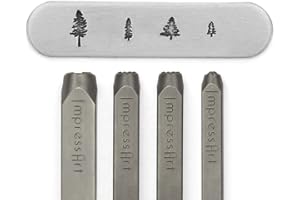 ImpressArt - Tree Metal Stamp Pack, Nature Signature Stamp Pack for Metal Hand Stamping Craft Projects & DIY Jewelry Making
